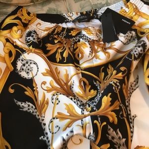 Versace baroque print shorts